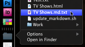 Markdown, PlainText, Dropbox, and shell scripts